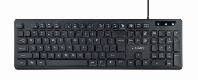 Keyboard Gembird KB-UML-02 Multimedia RGB Backlight USB Black