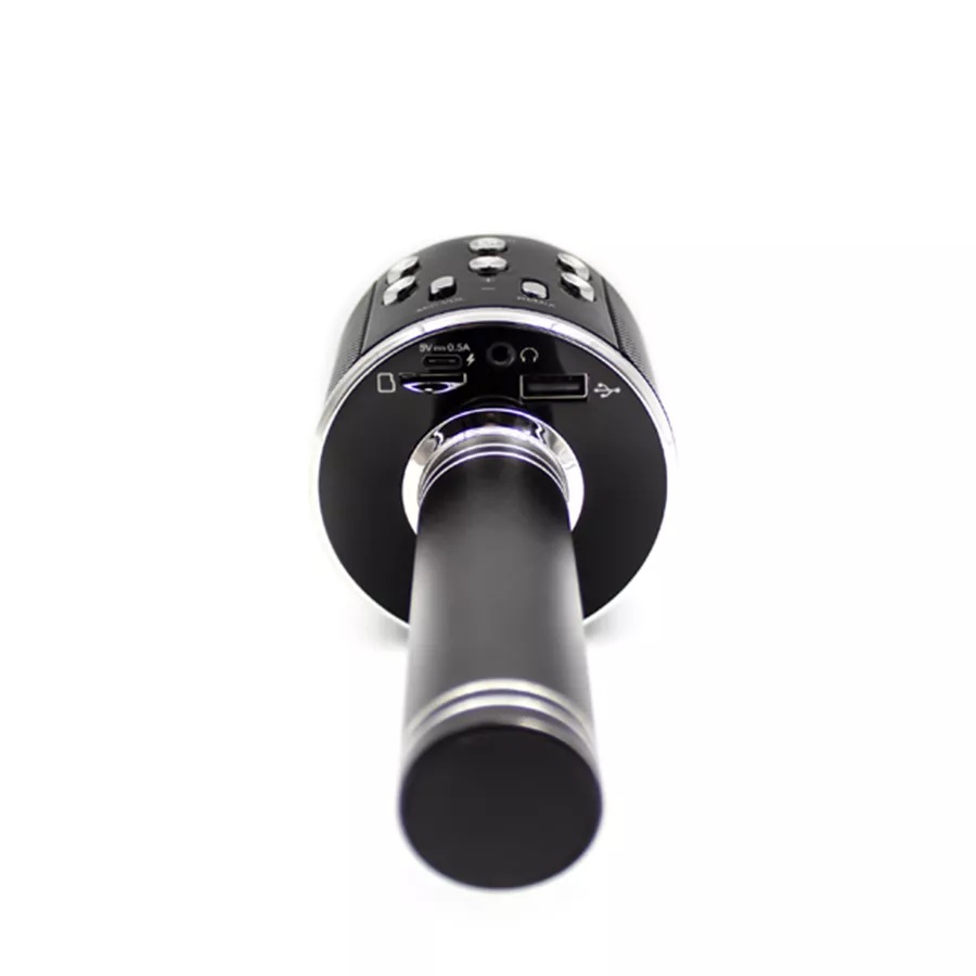 Microphone Bluetooth Karaoke Denver w/BT, Speaker & microSD Card Black