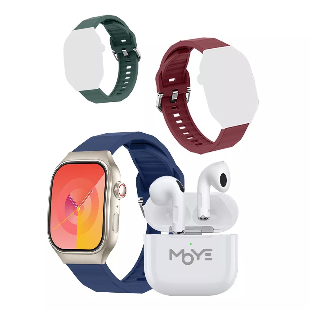 Smartwatch Moye Kronos Force Special Edition w/Buds, 3x Straps