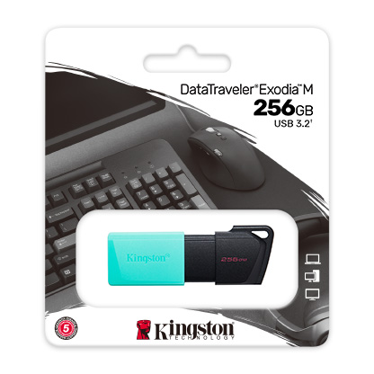 USB Drive 256GB Kingston DataTraveler Exodia M Gen1 USB 3.2