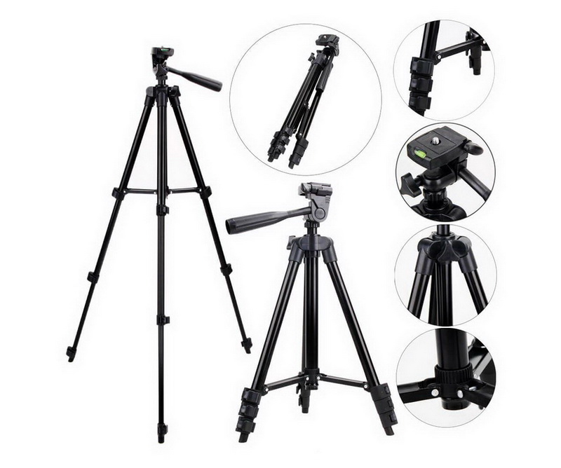 Dig. Camera Tripod LDK 40inch aluminium w/Bluetooth, Bubble Level, Bag Black