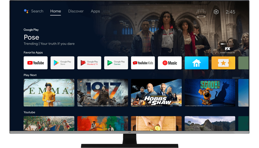 TV JVC LT-70VAQ7200 70" 4K Android QLED