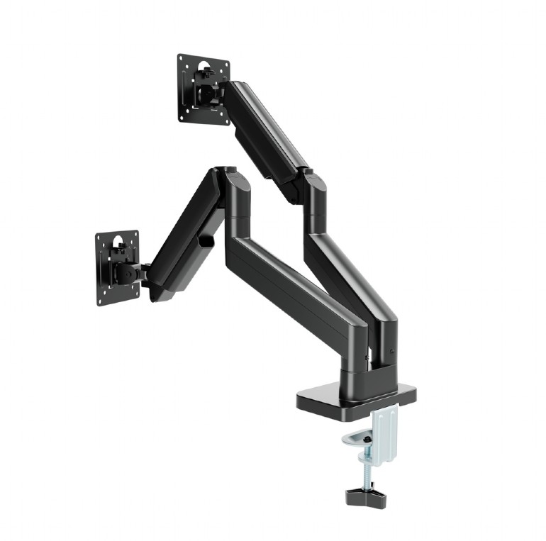 Monitor Desktop Stand Gembird for 2 Monitors Full Motion Desk Mount Black