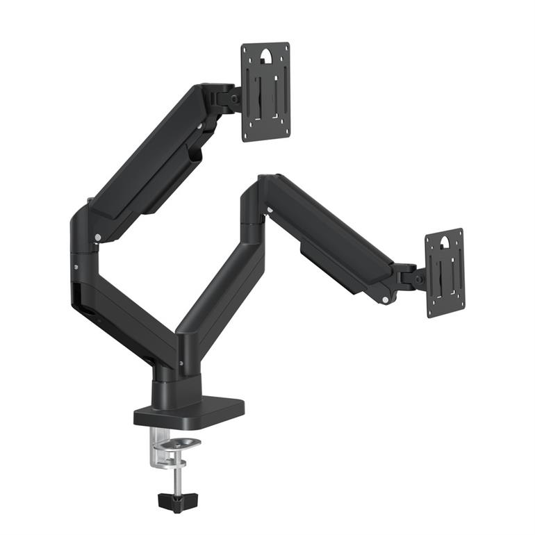 Monitor Desktop Stand Gembird for 2 Monitors Full Motion Desk Mount Black