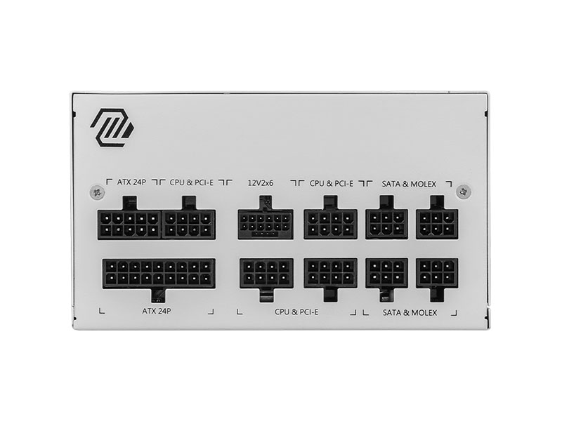 PSU 850W MSI MAG A850GL PCIE5 80 PLUS Gold Full Modular 12VHPWR WHITE