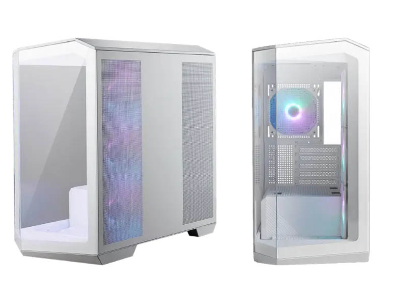 ATX Micro Tower Case MSI MAG PANO M100R PZ White ARGB w/USB 3.2/Type-C/4x 120mm Fans