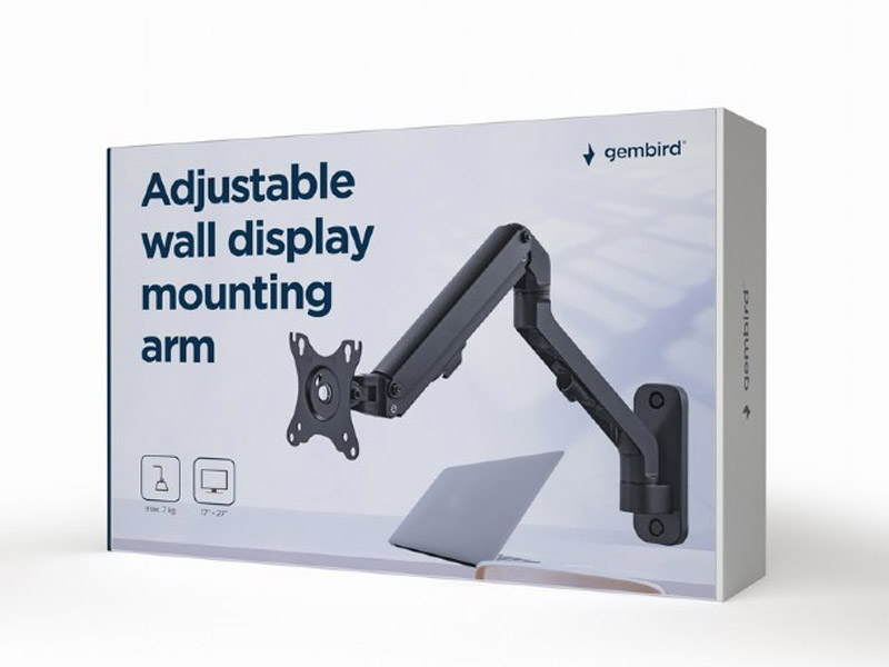 Monitor Wall Mountaing Arm Gembird for 1 Monitor Adjustable Black
