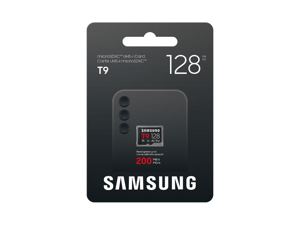 Secure Digital Micro Samsung T9 128GB SDXC cl10 200 MB/s UHS-I U3 V30 A2