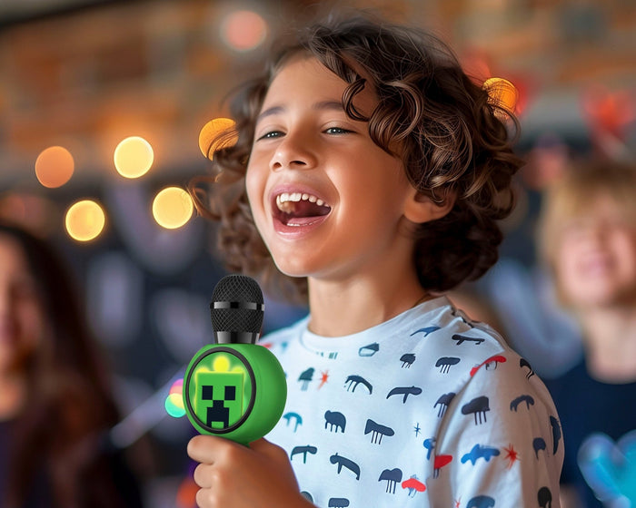 Microphone Bluetooth Karaoke OTL - NEW Minecraft Creeper Popsing LED