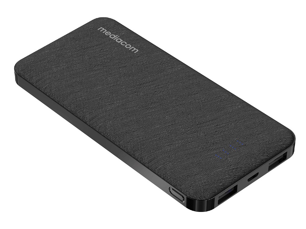 Power Bank Mediacom SOS SLIM 10000mAh w/2xUSB Black