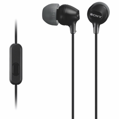 Earphones Sony MDR-EX15APB w/Microphone Black