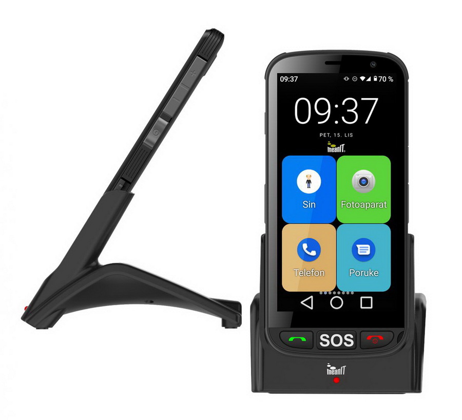 Smartphone Senior 5" MeanIT S5 Black Quad Core 1.3GHz/2GB/16GB/Dual SIM/2MP+0.3MP/A11 Go
