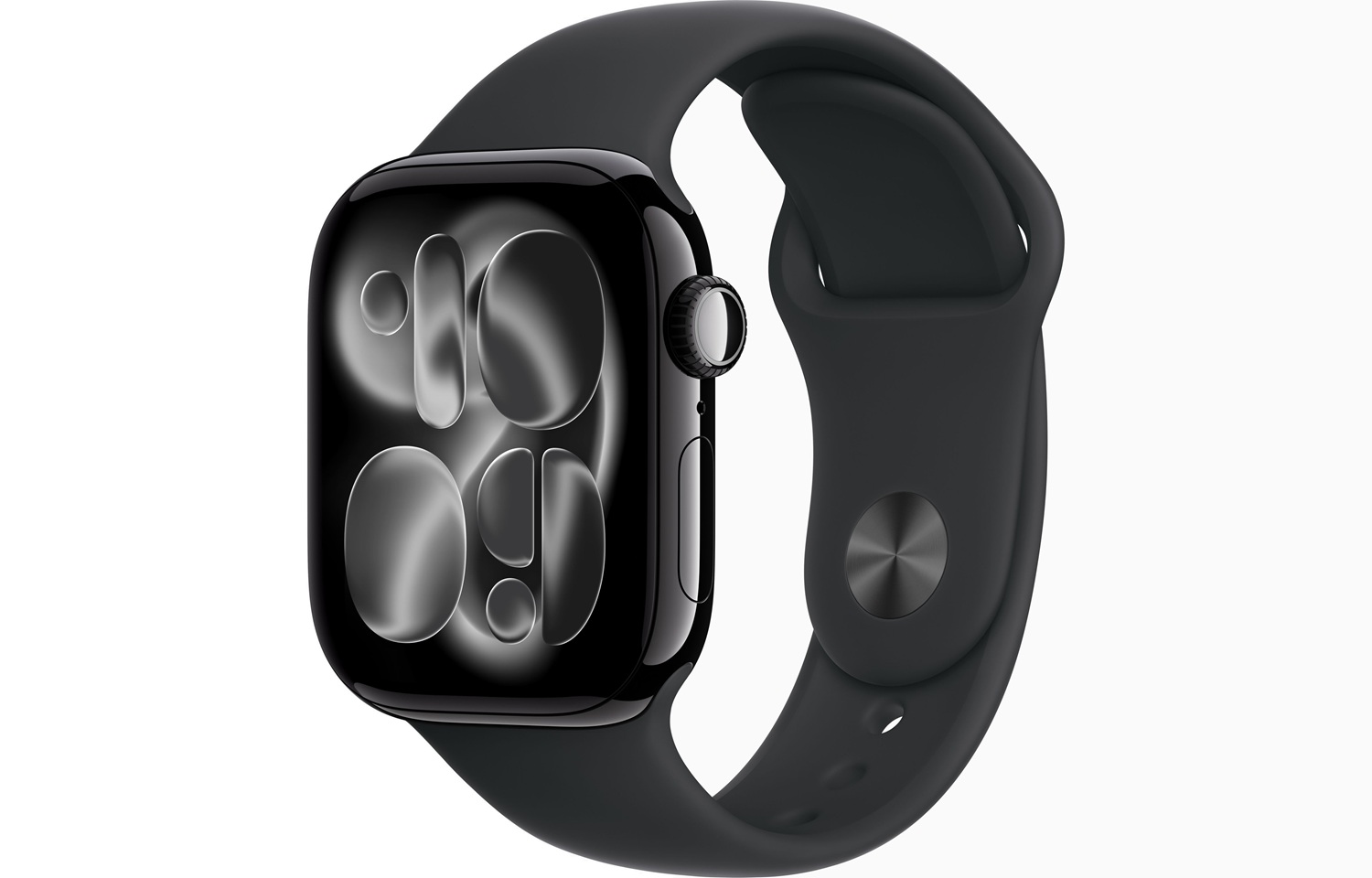 Apple Watch Series 11 GPS 42mm Jet Black Aluminium Case with Black Sport Band S/M