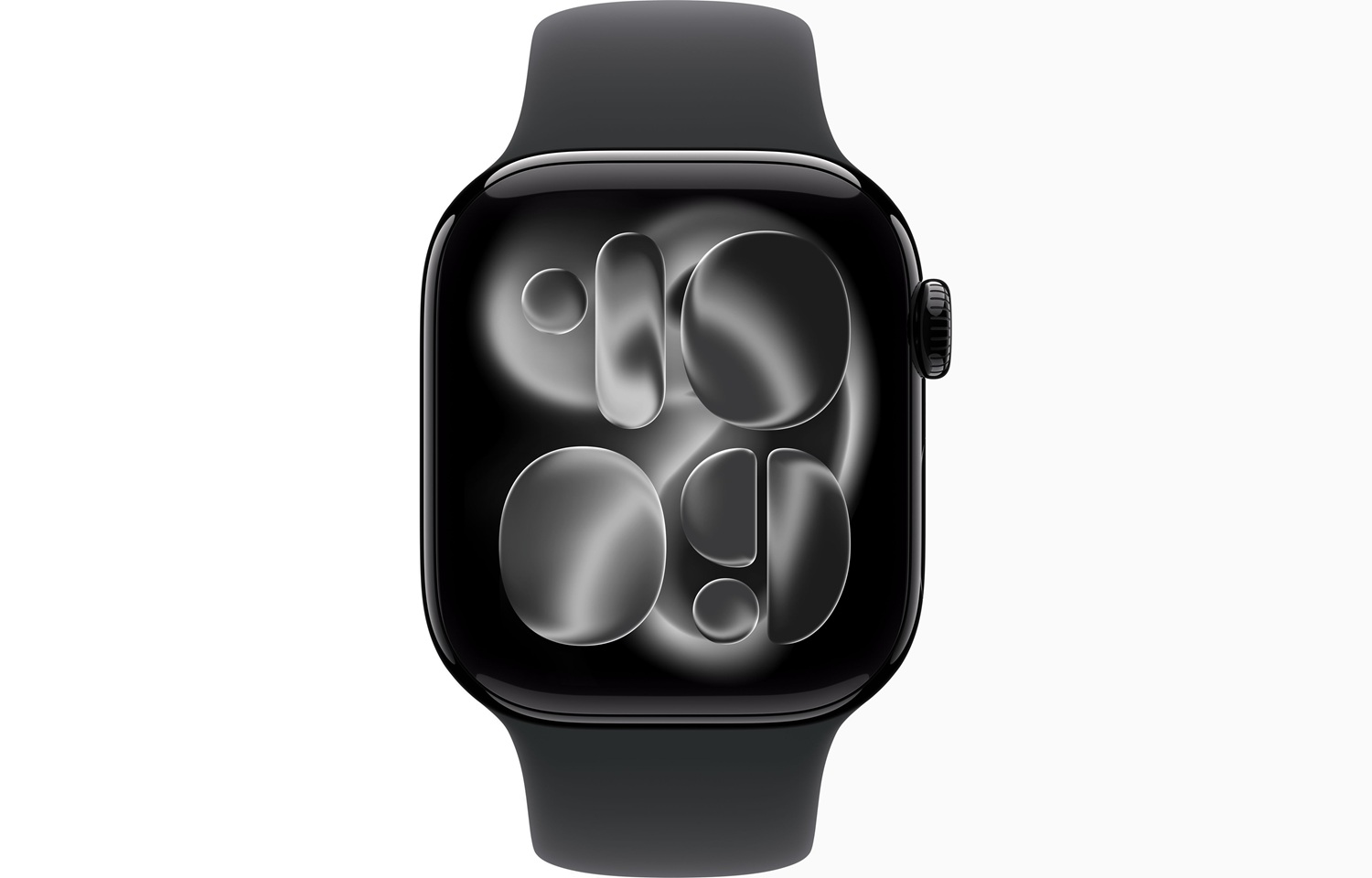Apple Watch Series 11 GPS 42mm Jet Black Aluminium Case with Black Sport Band S/M