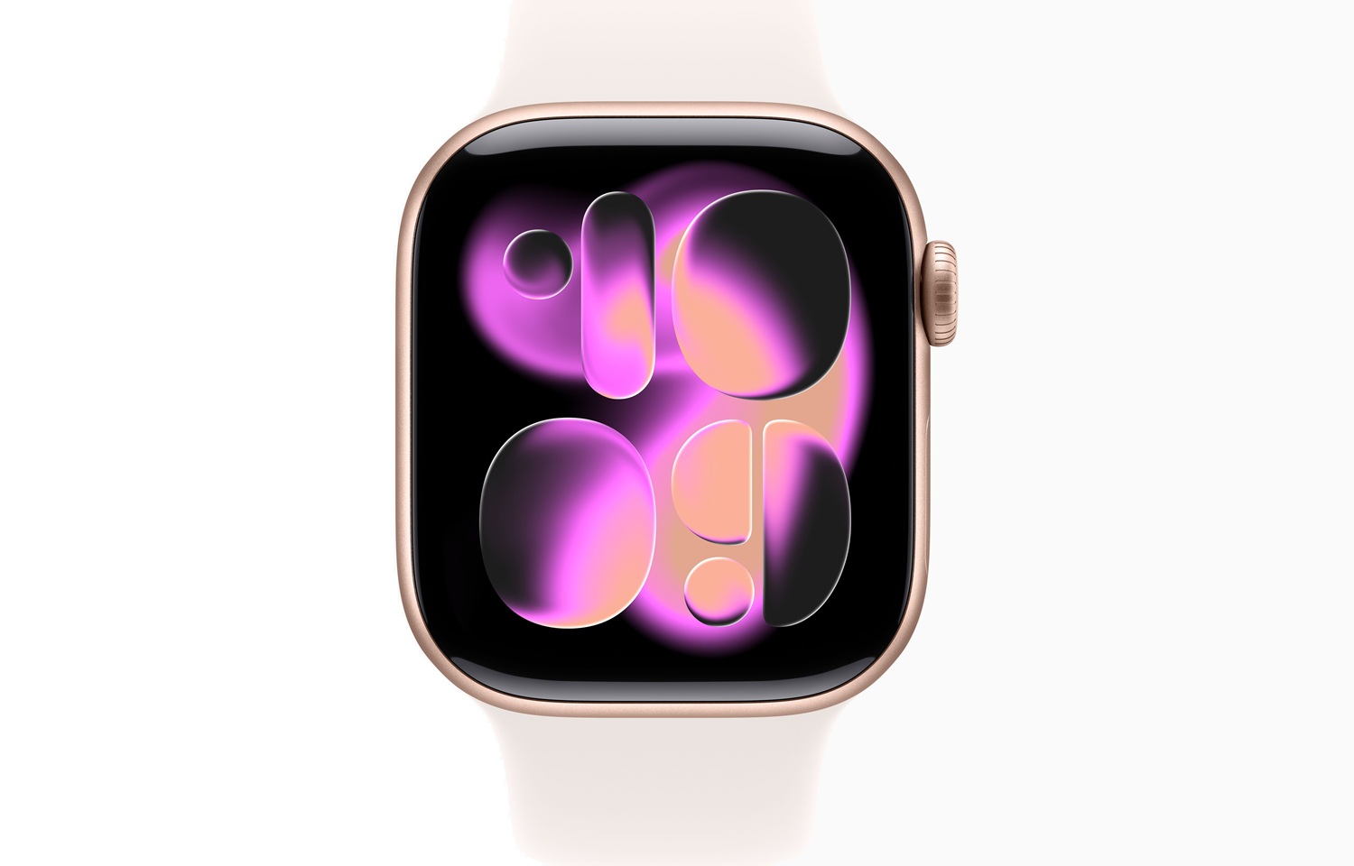 Apple Watch Series 11 GPS 42mm Rose Gold Aluminium Case with Light Blush Sport Band S/M