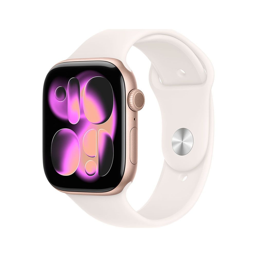 Apple Watch Series 11 GPS 42mm Rose Gold Aluminium Case with Light Blush Sport Band S-M
