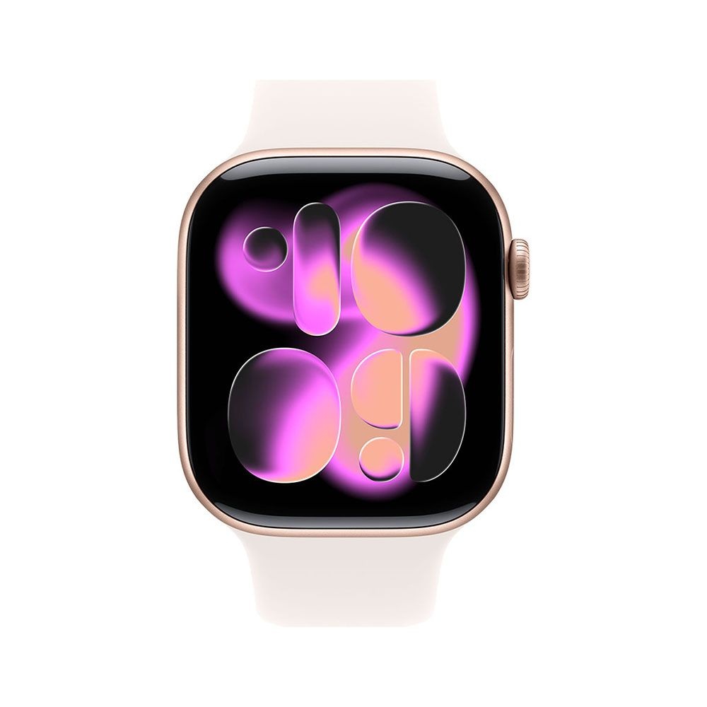 Apple Watch Series 11 GPS 42mm Rose Gold Aluminium Case with Light Blush Sport Band S-M