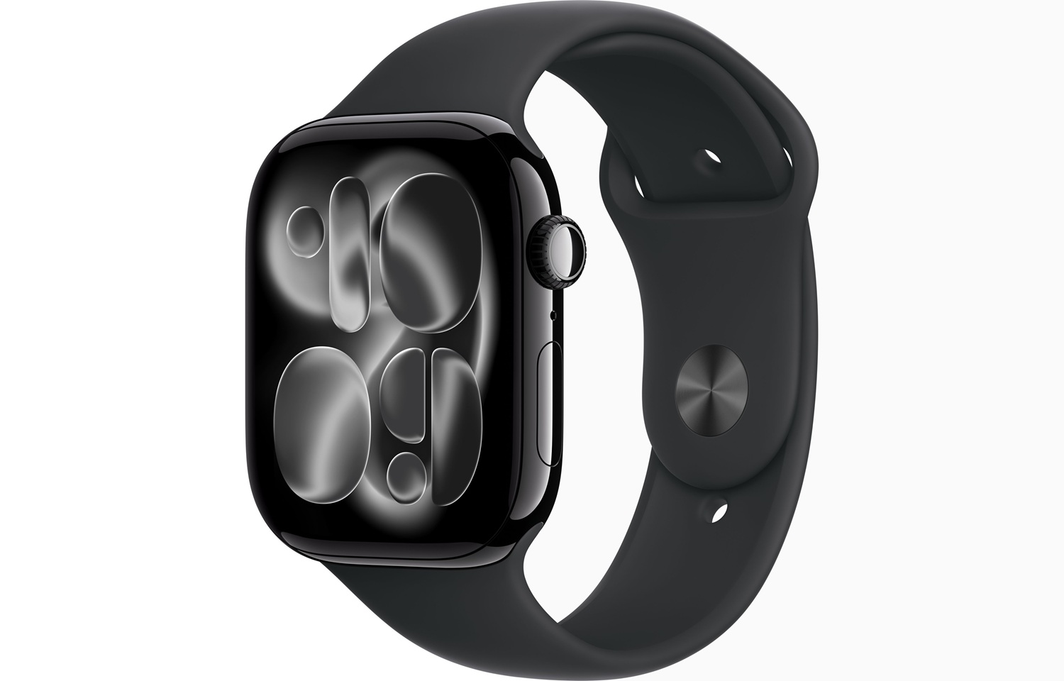 Apple Watch Series 11 GPS 46mm Jet Black Aluminium Case with Black Sport Band M/L