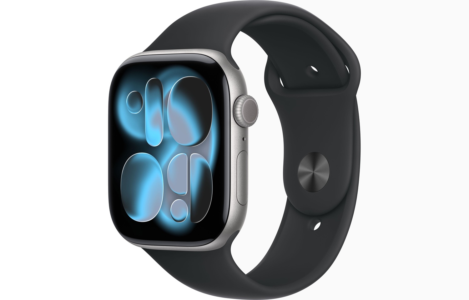 Apple Watch Series 11 GPS 46mm Space Grey Aluminium Case with Black Sport Band M/L