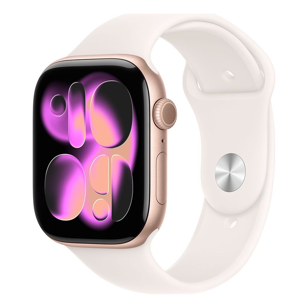 Apple Watch Series 11 GPS 46mm Rose Gold Aluminium Case with Light Blush Sport Band M/L