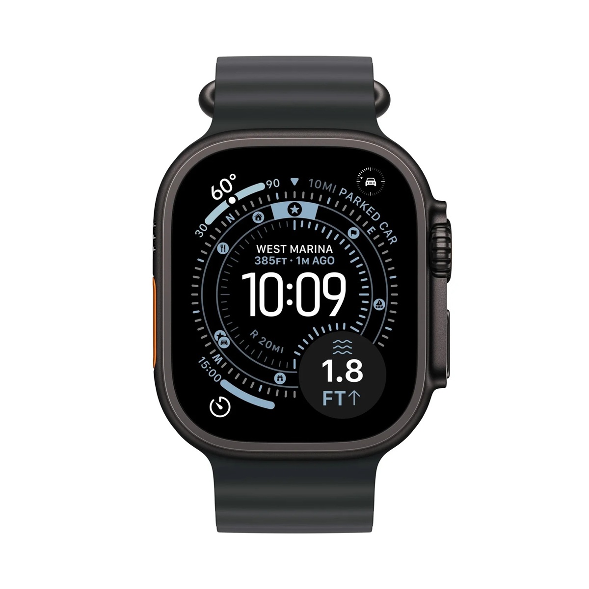 Apple Watch Ultra 3 Cellular 49mm Black Titanium Case with Black Ocean Band