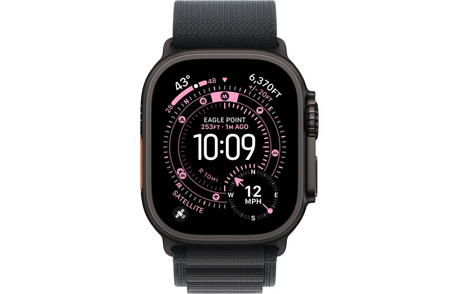 Apple Watch Ultra 3 Cellular 49mm Black Titanium Case with Black Alpine Loop Medium