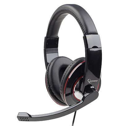 Headphones Gembird w/Mic MHS-001 Glossy Black