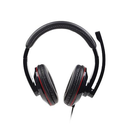 Headphones Gembird w/Mic MHS-U-001 USB Glossy Black