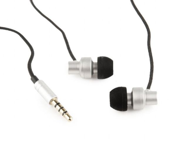 Earphones Gembird MHS-EP-CDG-S Metal w/Microphone Silver Paris