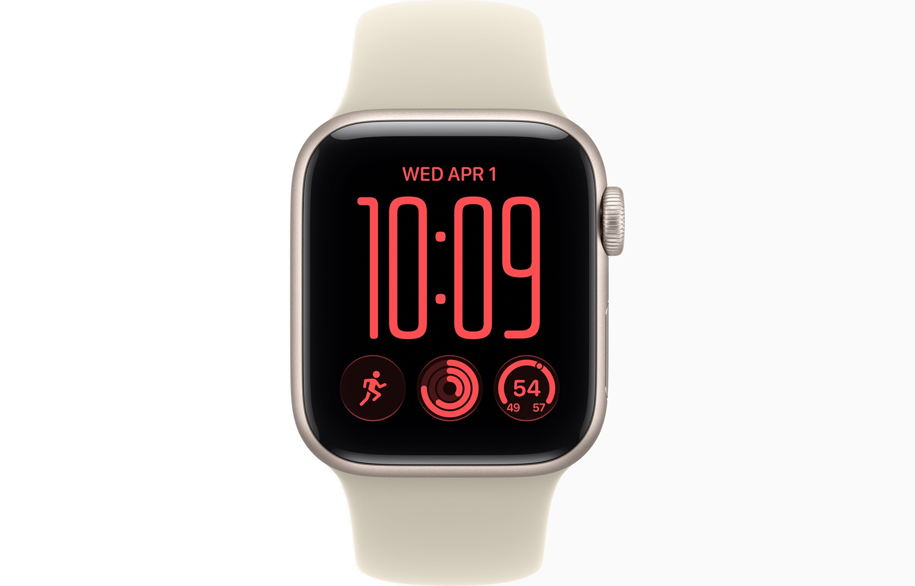 Apple Watch SE3 v2 GPS 40mm Starlight Aluminium Case with Sand Sport Band S/M