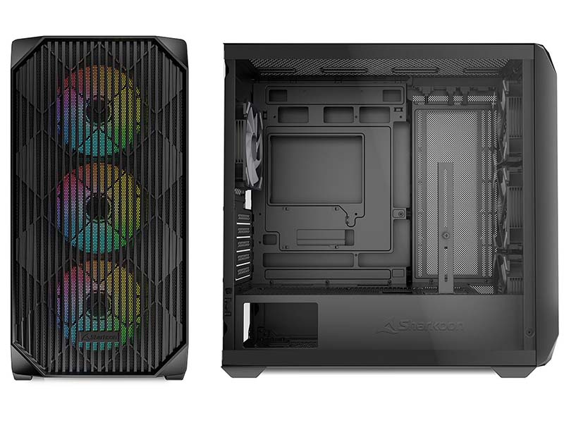 ATX Micro Case Sharkoon MK3 RGB Black w/2x USB 3.0, USB 2.0, 4x120mm RGB Fans
