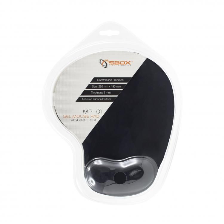 Mouse Pad SBOX Ergo Gel Black