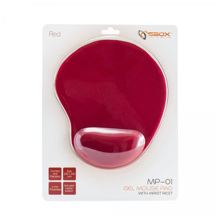Mouse Pad SBOX Ergo Gel Red