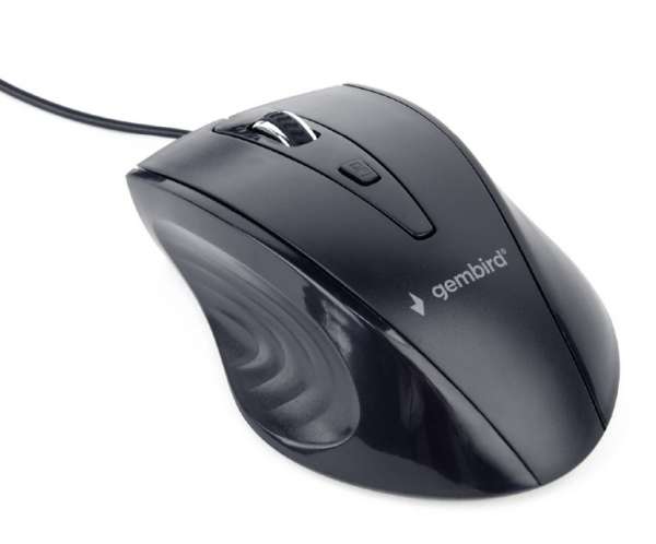 Mouse Gembird MUS-4B-02 Optical Black 1200DPI USB