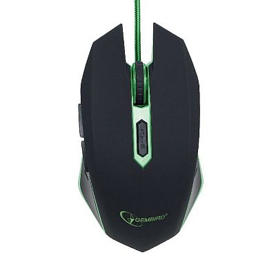 Mouse Gembird MUSG-001-G Gaming Optical Green 2400DPI USB