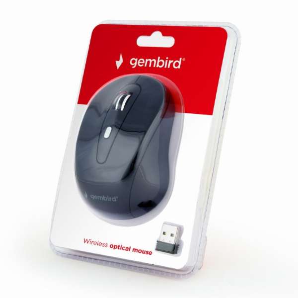 Mouse Gembird Wireless MUSW-6B-01 Optical 1600DPI Black
