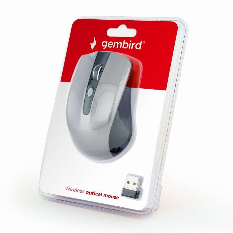 Mouse Gembird Wireless MUSW-4B-04 Optical 1600DPI Black/Spacegrey