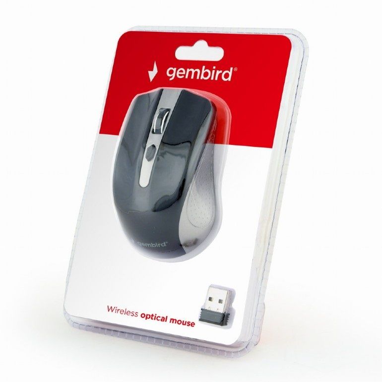 Mouse Gembird Wireless MUSW-4B-04 Optical 1600DPI Spacegrey/Black