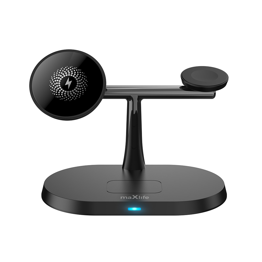 Wireless Charger Maxlife MWXC-03 Magnetic 15W 3in1 Black