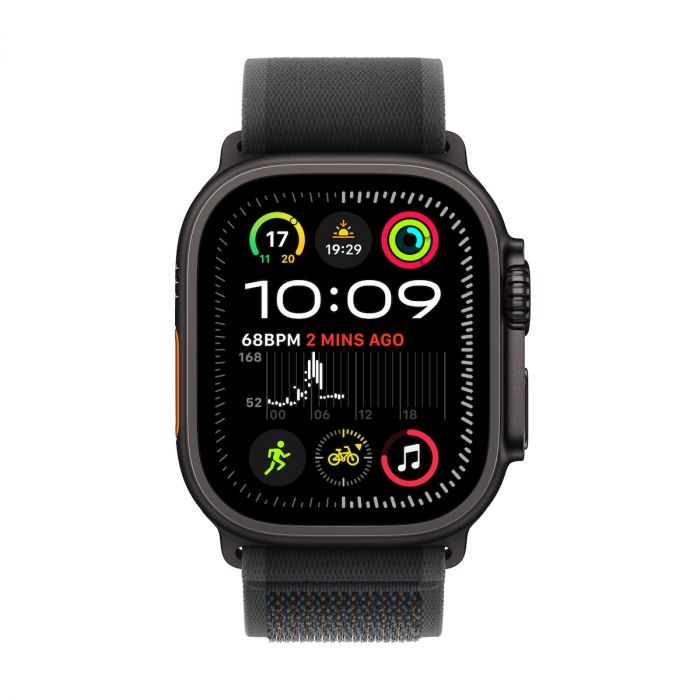 Apple Watch Ultra 2 v2 Cellular 49mm Black Titanium Case with Black Trail Loop M-L