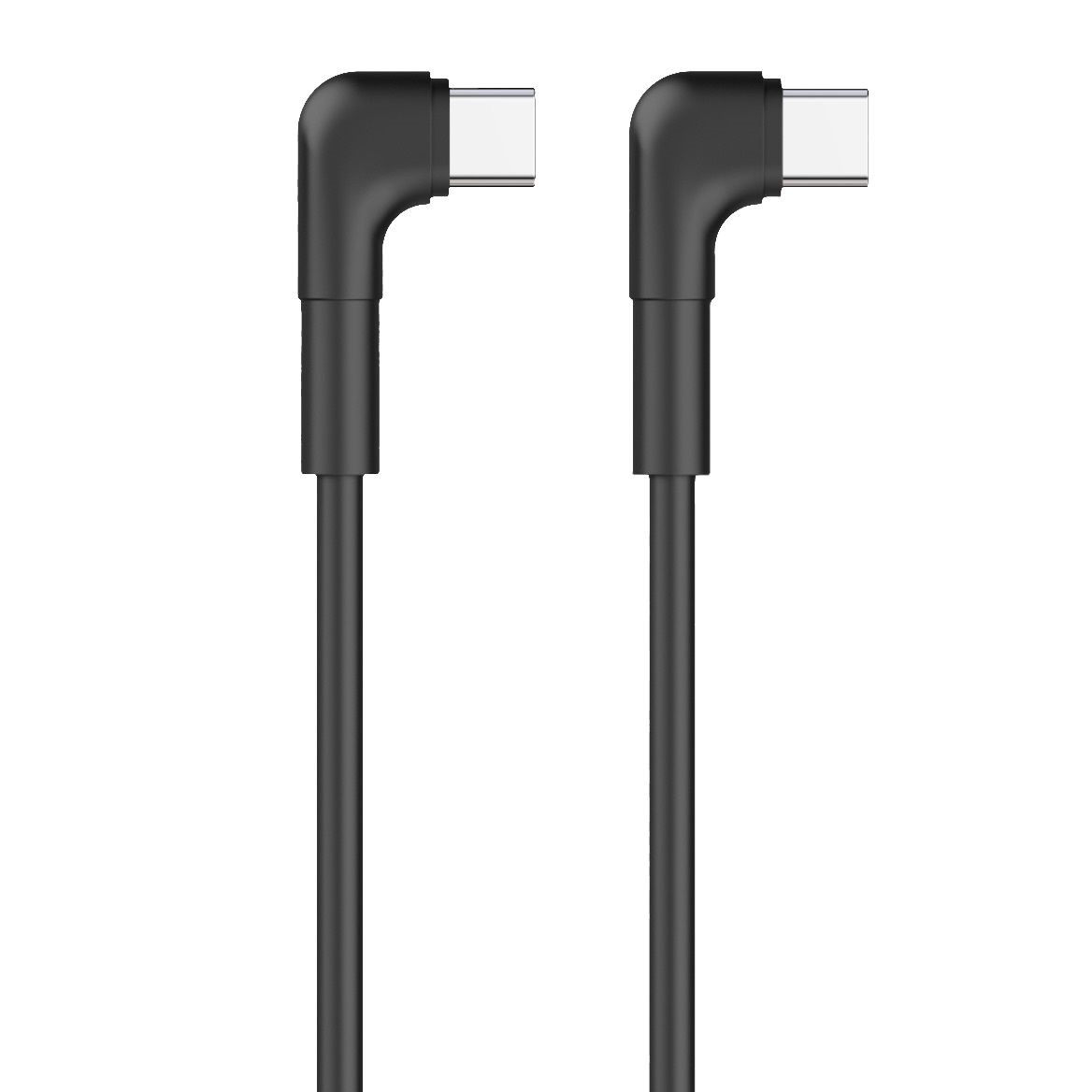 Cable USB 2.0 Type-C to Type-C 90 degrees 1.0m Maxlife Black