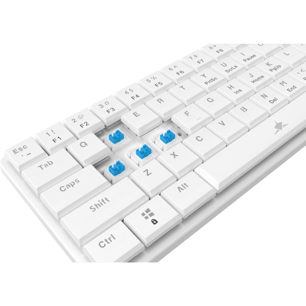 Keyboard White Shark Gaming Nagamaki Mechanical RGB White Blue Switch