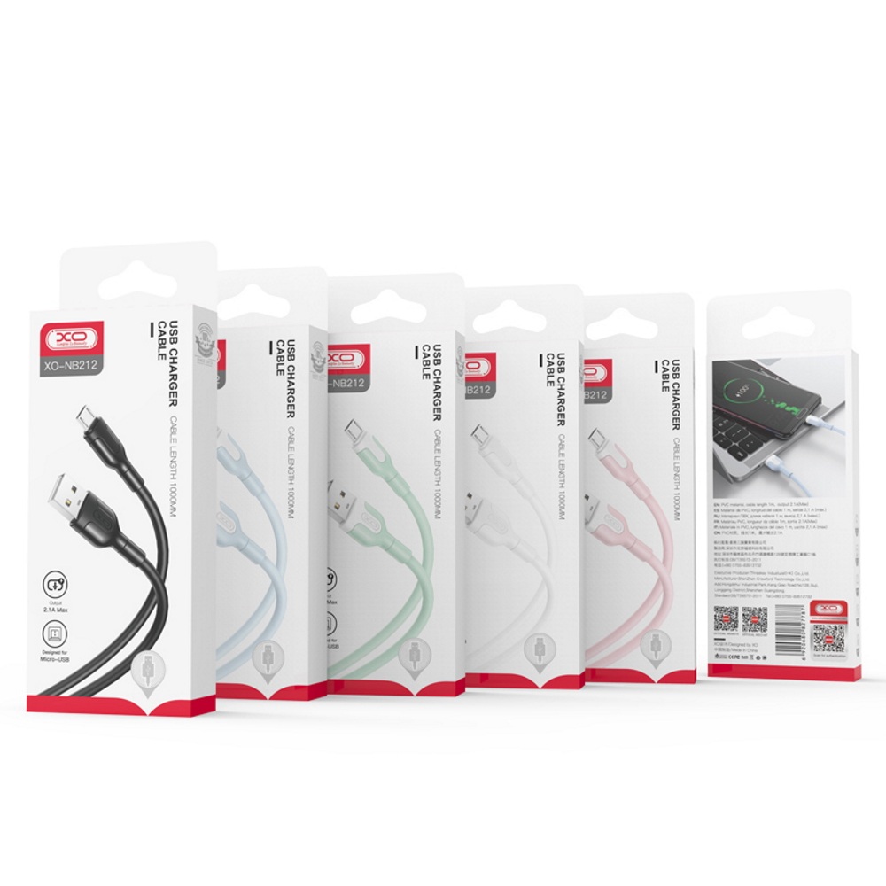 Cable USB-A to Lightning 1m XO NB212 White