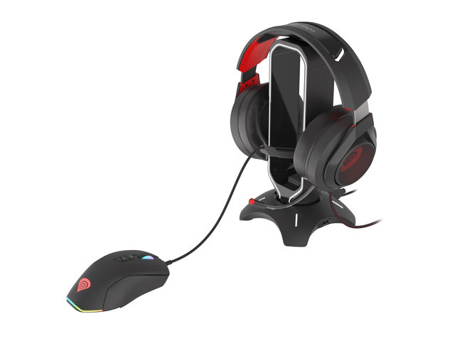 Headphones Stand Genesis Vanad 500 RGB Gaming w/Mouse Bungee & 2-port USB Hub