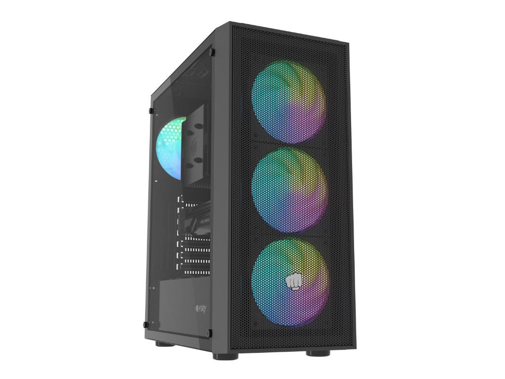 ATX Midi Tower Case Fury Shobo SH8F RGB Gaming Black w/o PSU