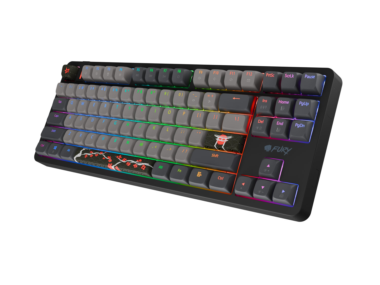 Keyboard Fury Gaming Kanabo K6 Mechanical RGB Backlight Magnetic Switches Black-Gray