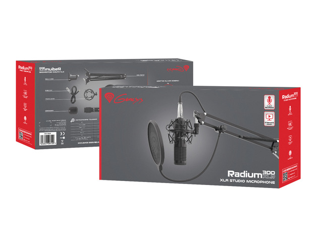 Microphone Gaming Genesis Radium 300 Studio For Streaming