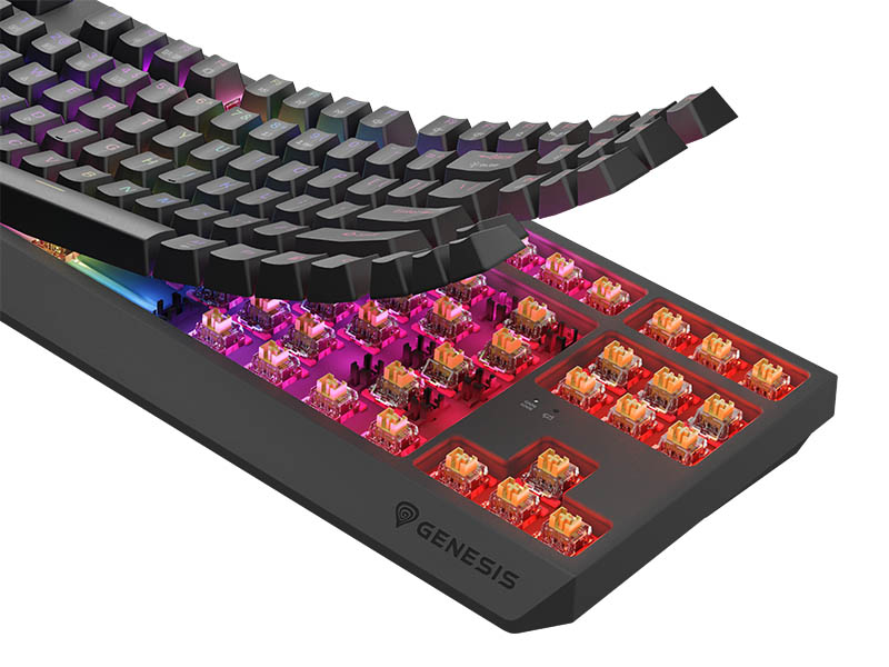 Keyboard Genesis Gaming Thor 230 TKL Wireless Mechanical RGB Black Outemu Panda Switches