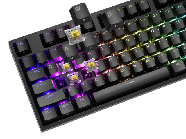 Keyboard Genesis Gaming Thor 404 Hot Swap Mechanical Gateron Yellow Pro Switch Black