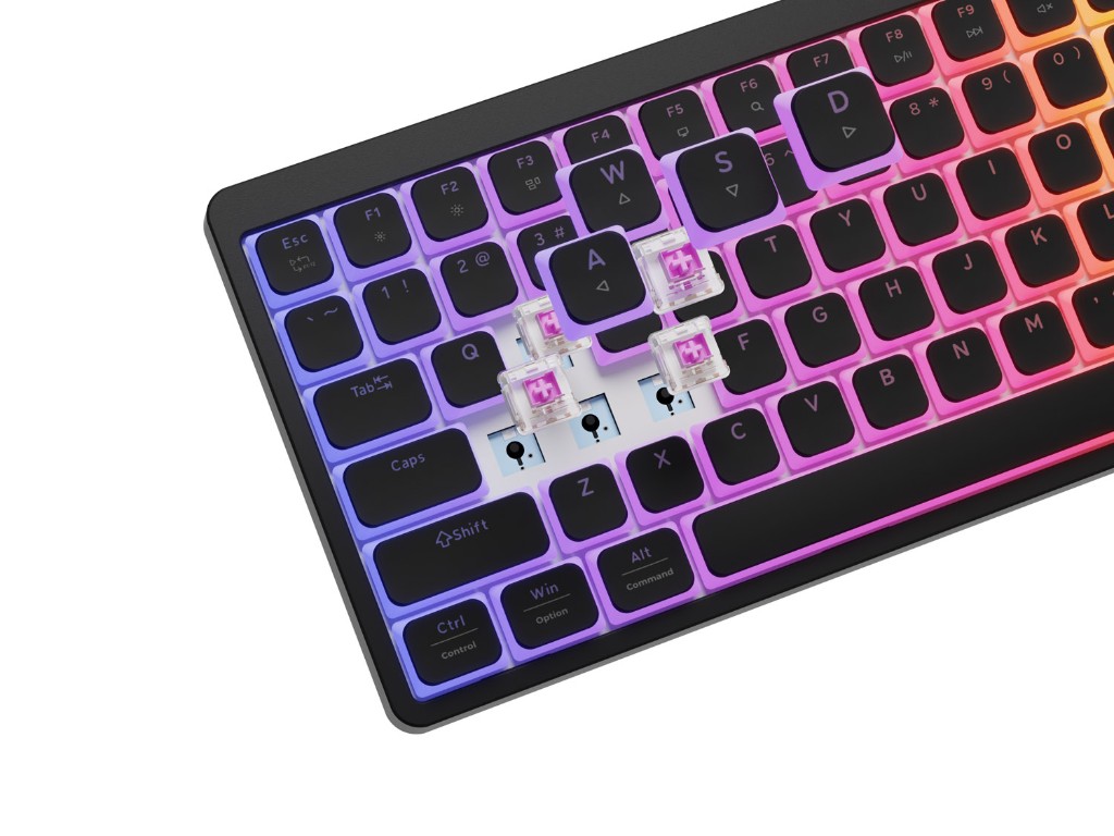 Keyboard Genesis Gaming Thor 430 TKL Hot Swap Mechanical Outemu Pink Silent Switch Slim Black